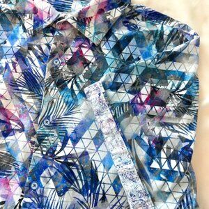 Robert Graham Blue and Purple Geometric Men's Shirt